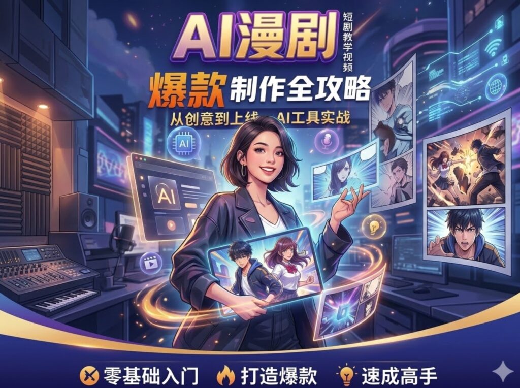 图片[1]-14套金牌AI漫剧制作教程【更新至26年2月】-禹都一只猫资源资讯