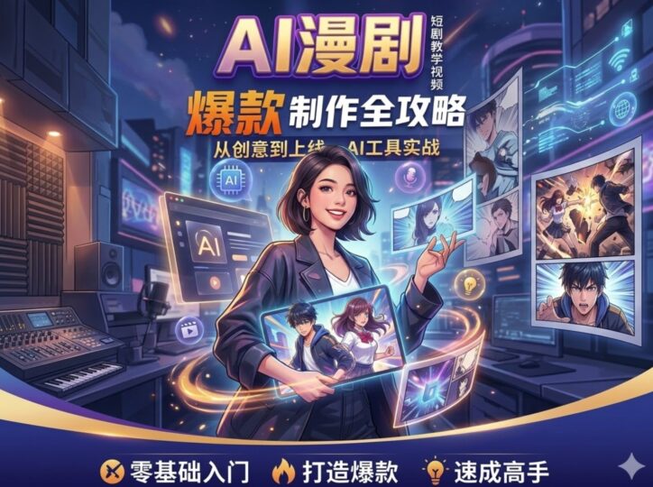 14套金牌AI漫剧制作教程【更新至26年2月】-禹都一只猫资源资讯